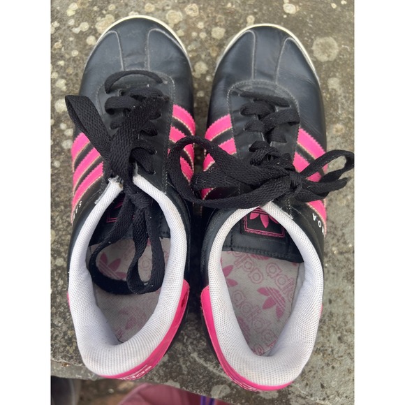 adidas Shoes - Adidas Samoa‎ Sneakers Black Pink Stripe Casual Shoes Women's